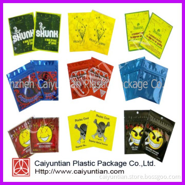 Zip Top Herbal Incence&Spice Bag, Zip Lock Aluminum Foil Bag